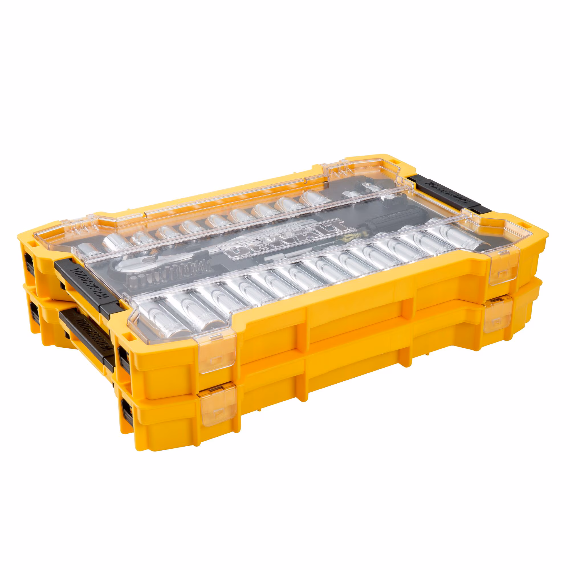 DWMT45402 Ensemble d’outils pour mécanicien de 131 pièces à prise 1/4 po et 3/8 po avec plateau à couvercle TOUGHSYSTEM 2.0