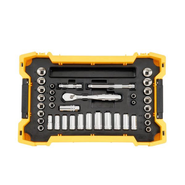 DWMT45402 Ensemble d’outils pour mécanicien de 131 pièces à prise 1/4 po et 3/8 po avec plateau à couvercle TOUGHSYSTEM 2.0 – Image 5