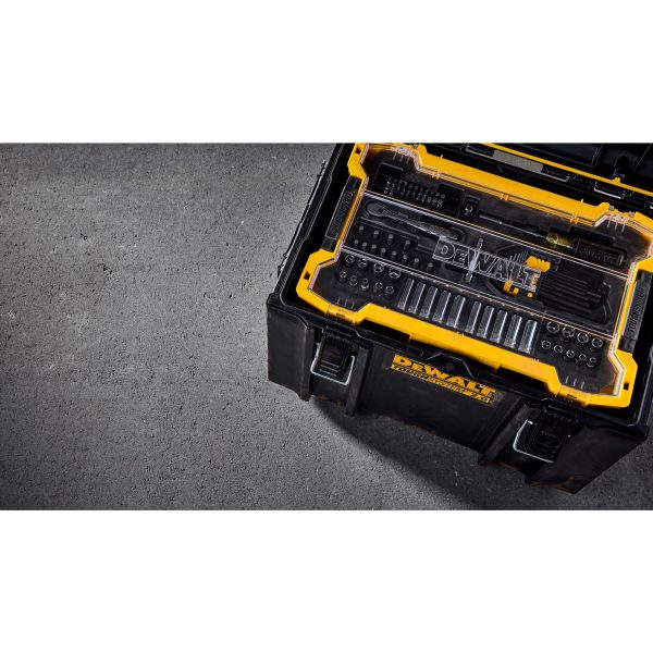 DWMT45402 Ensemble d’outils pour mécanicien de 131 pièces à prise 1/4 po et 3/8 po avec plateau à couvercle TOUGHSYSTEM 2.0 – Image 9