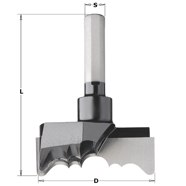 531.702 MÈCHE POUR ROSETTES HW S=3/8 D=2-3/4 DR (2)