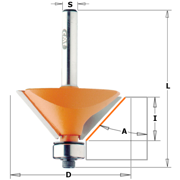 836.130.11 HM-FR. CHANFREIN S=1/4'' D=3/4'' A=15° I=7/16''