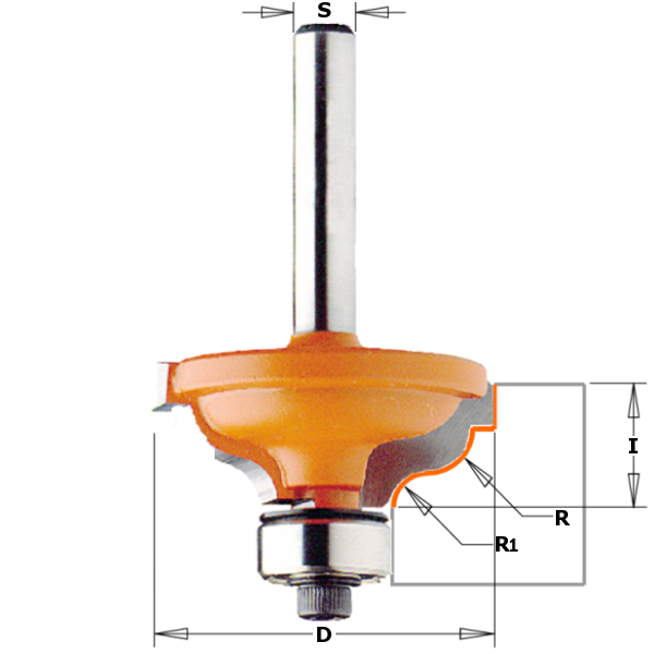 846.325.11 HM-FR. À PROFIL S=1/4'' R=3/16'' - 9/64'' D=1-3/8'' I=1/2''