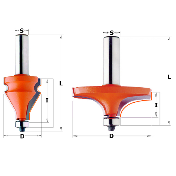 856.601.11 FRAISE POUR VOLETS À ROULEAUX HW S=1/2'' D=2-1/2'' I=3/4''