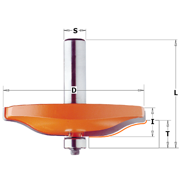 890.501.11 HW-FRAISE POUR VOLETS S=1/2'' D=3-1/4'' I=19/32'' (A)