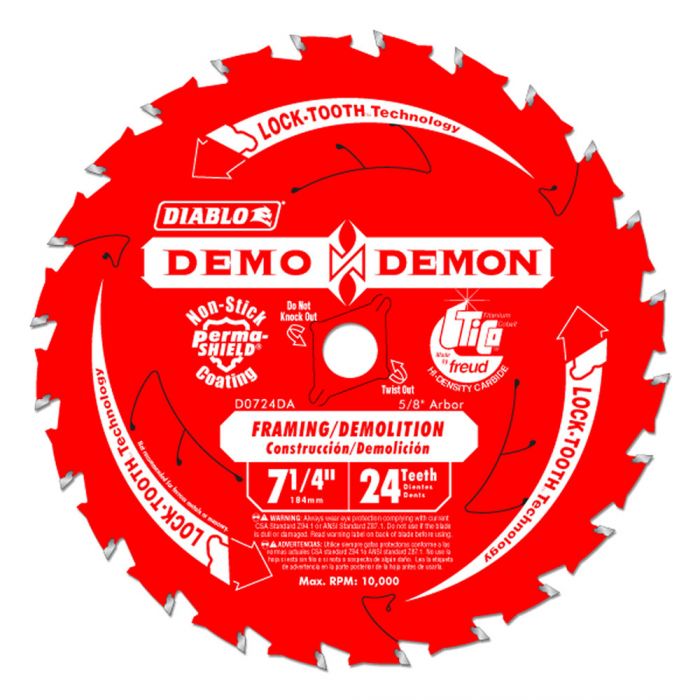 D0724DAPX (2)LAMES DEMOLITION 7-1/4 FREUD