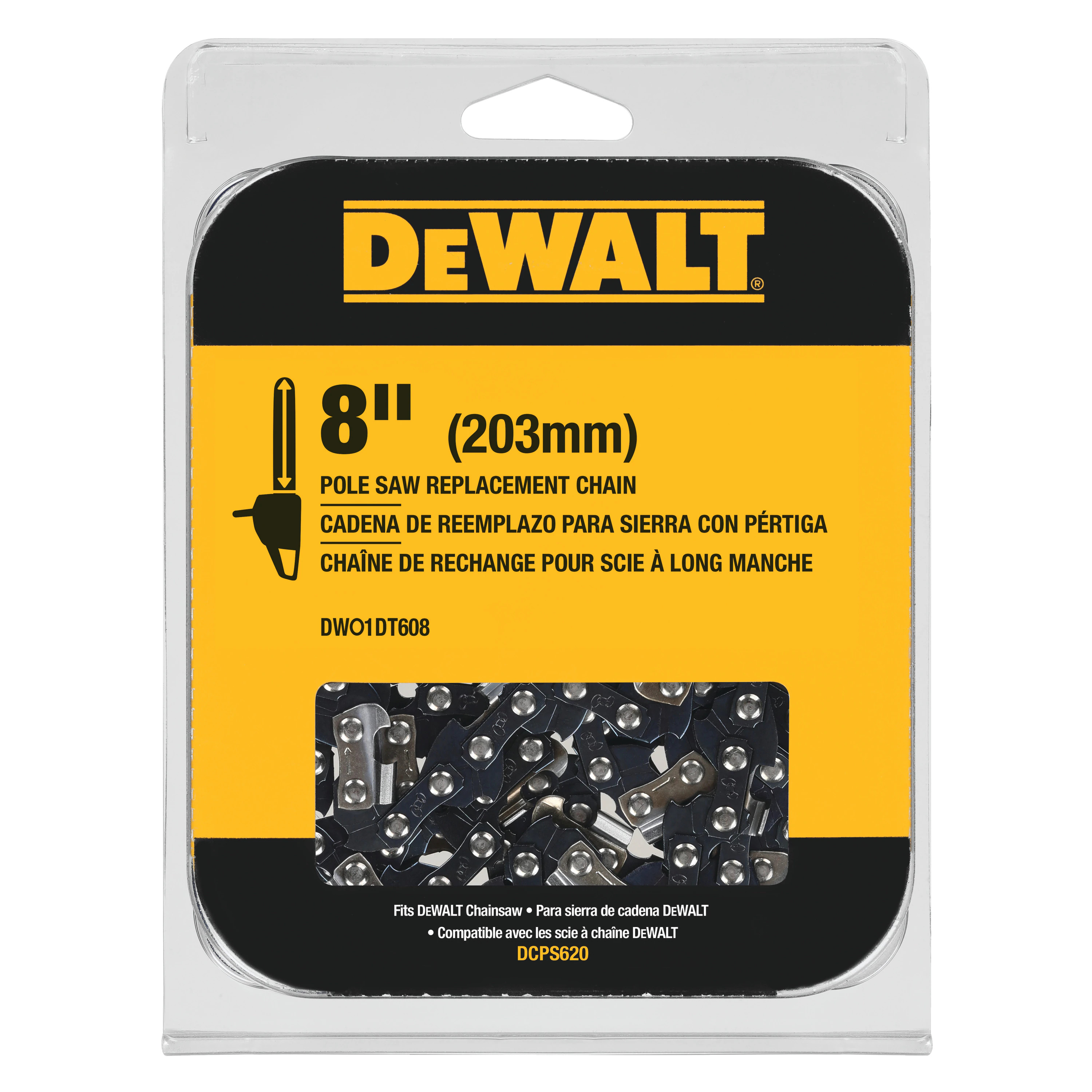 DWO1DT608 CHAÎNE DE RECHANGE POUR SCIE À PERCHE DE 8 PO