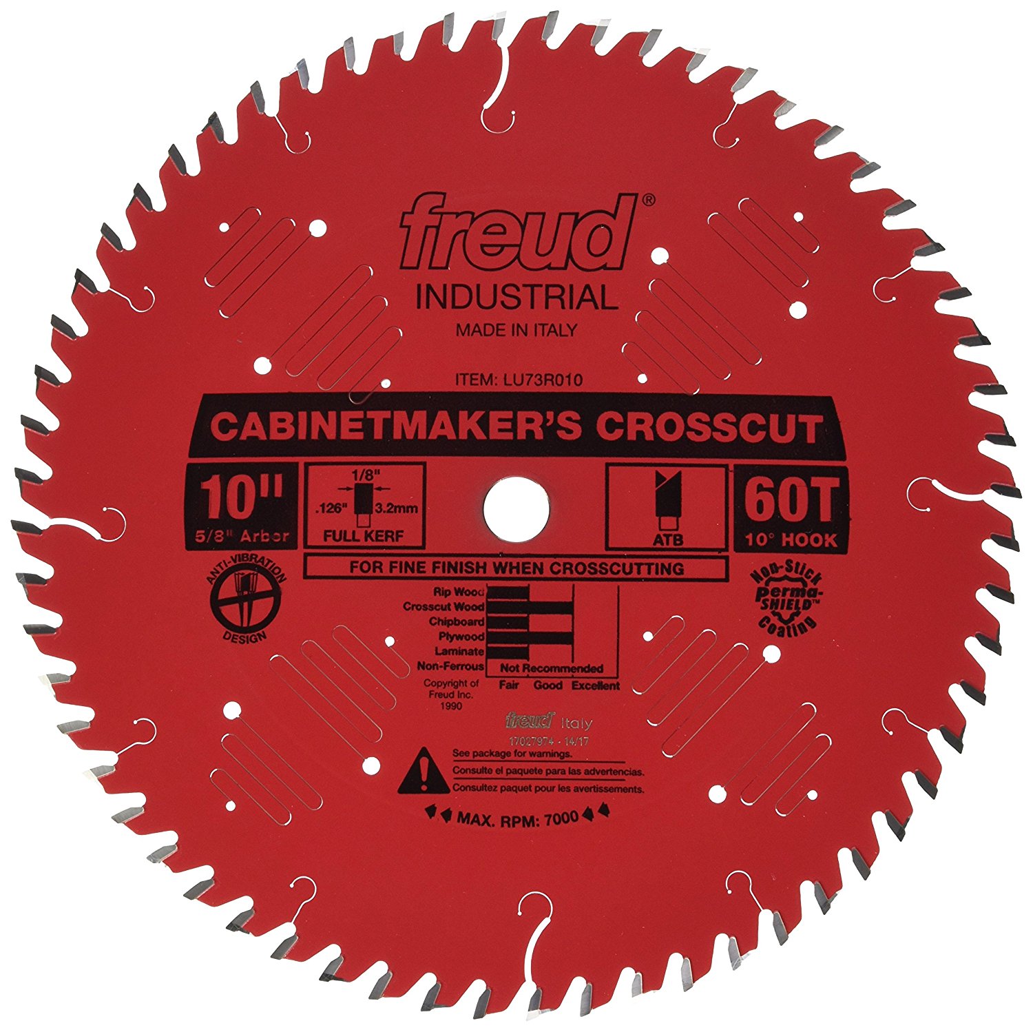 LU73R010 LAME IND. 10'' X 60 DENTS, 1/8