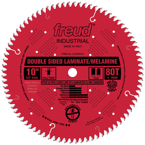 LU97R010 LAMES POUR STRATIFIÉS ET MÉLAMINES 10'' X 80 DENTS