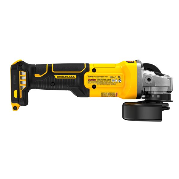 DCG407B Meuleuse à interrupteur coulissant 4-1/2 po sans balai sans fil 20V MAX (outil seulement) – Image 4