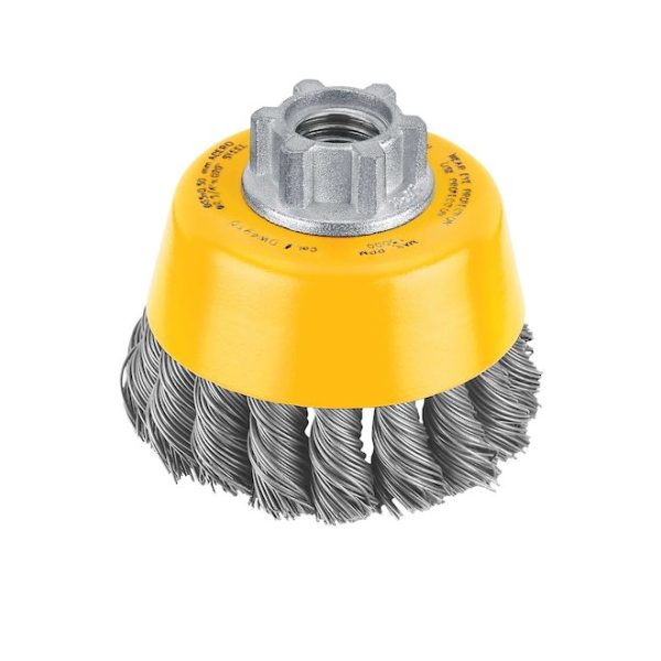 DW4910S Brosse coupelle à fils noués DEWALT pour meuleuses, 3 po