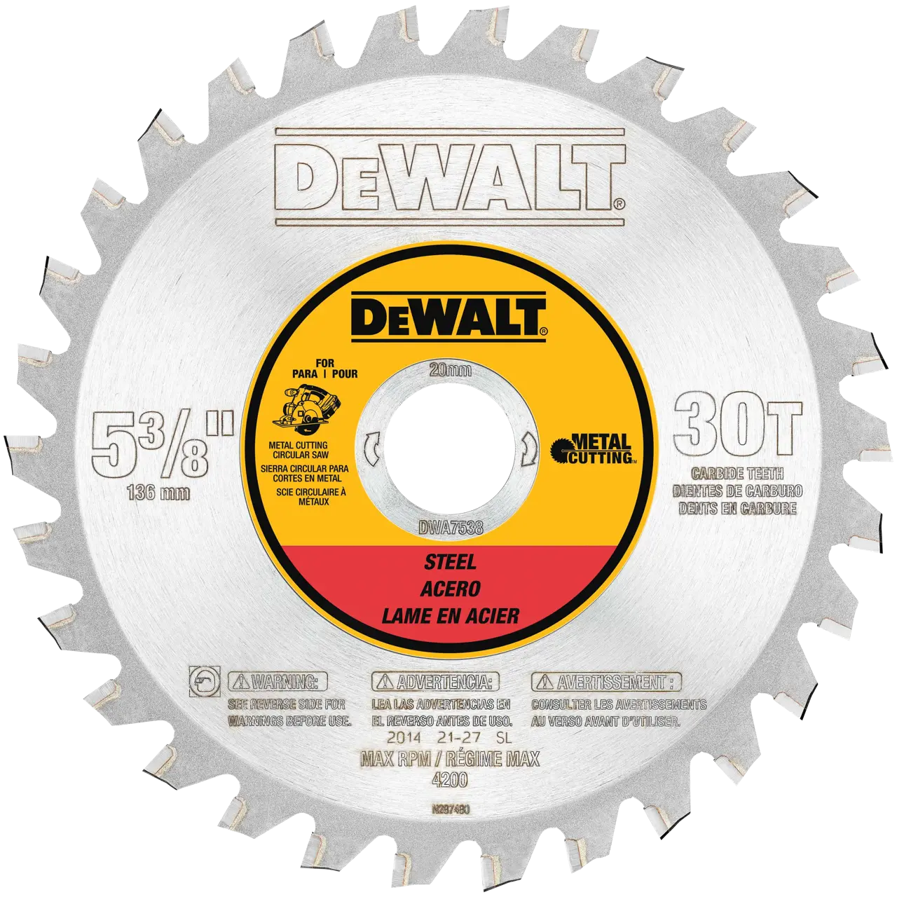 DWA7538 LAME 5-3/8 PO 30 DENTS MÉTAL